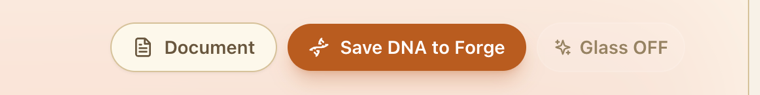 Save DNA to Forge — one click sends a studied pattern into Forge as the skeleton of an original script